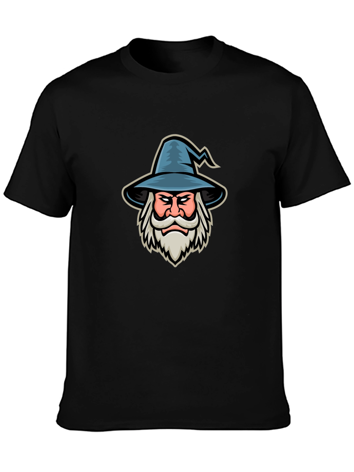 Wizard Graphic T-Shirt - Black Cotton Tee
