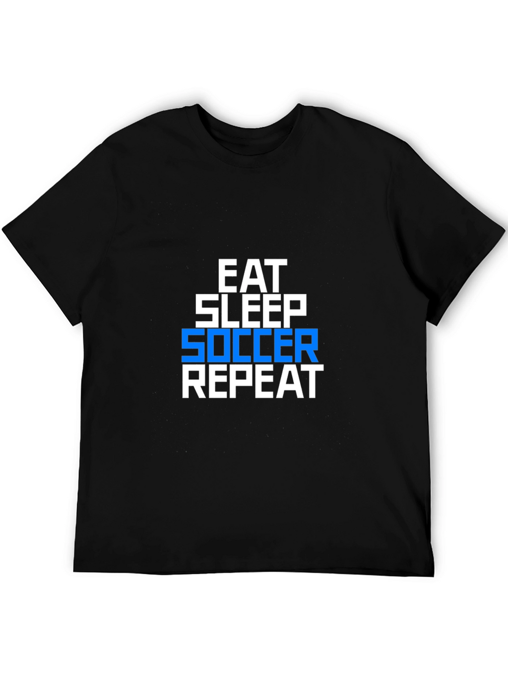 Eat Sleep Soccer Repeat Graphic Tee - Black