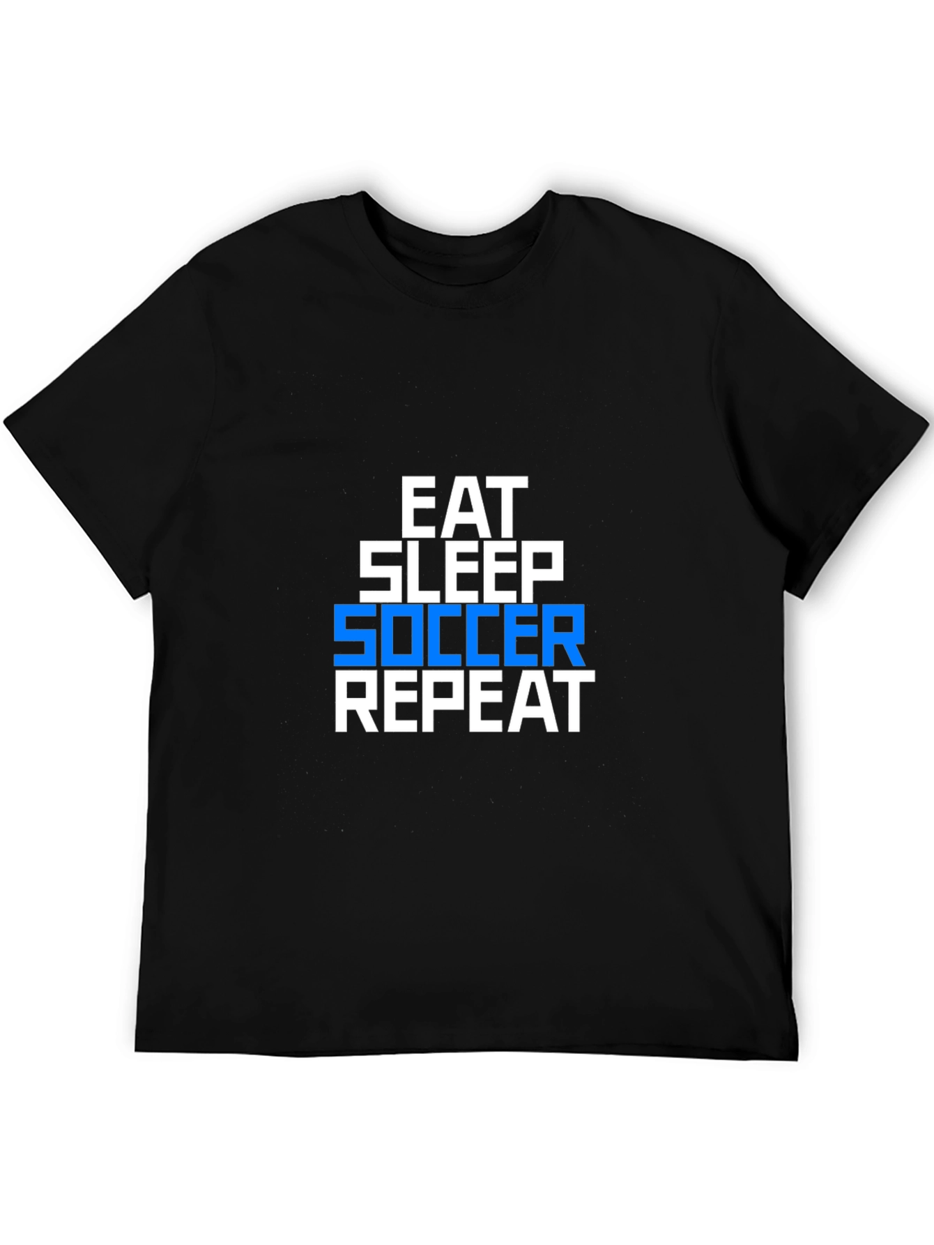 Eat Sleep Soccer Repeat Graphic Tee - Black