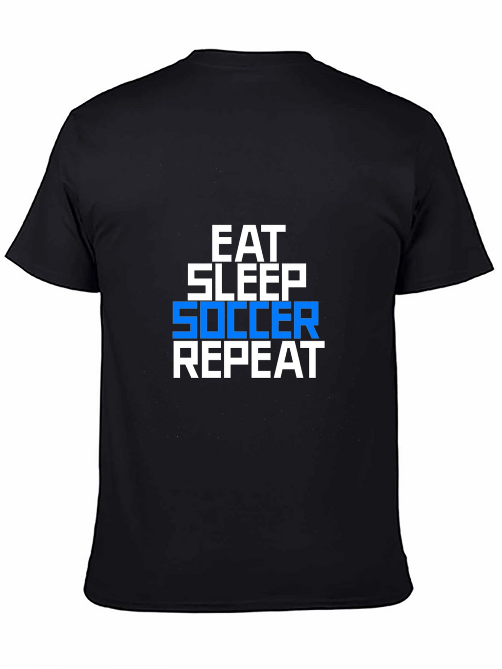 Eat Sleep Soccer Repeat Graphic Tee - Black