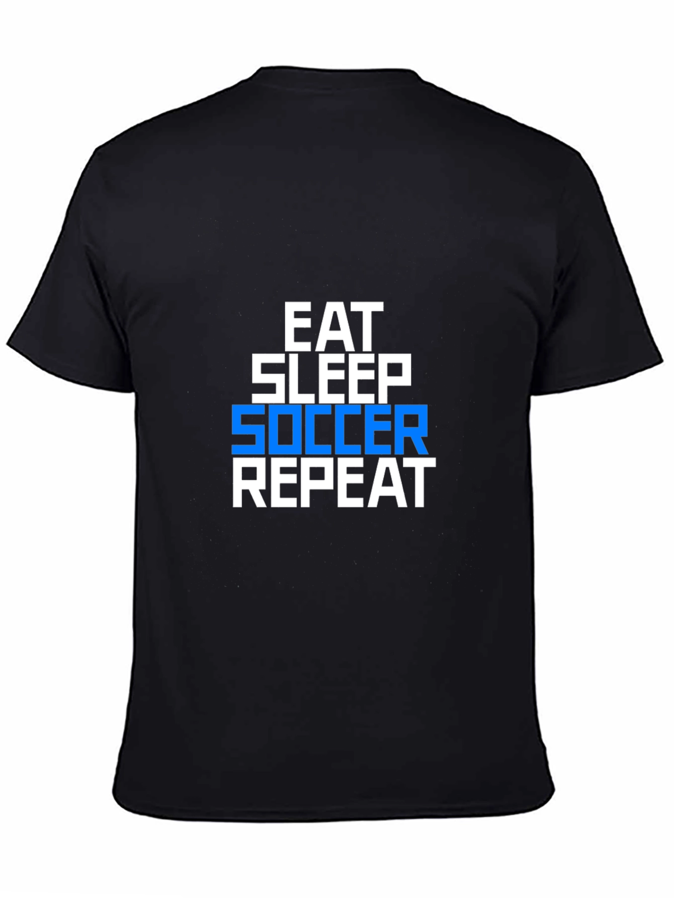 Eat Sleep Soccer Repeat Graphic Tee - Black