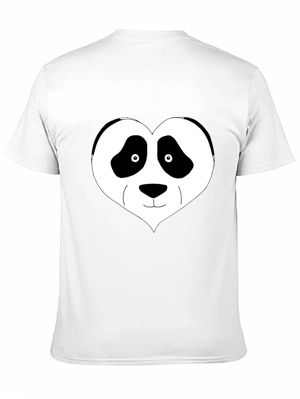 Panda Heart Graphic Tee - Black Casual Shirt