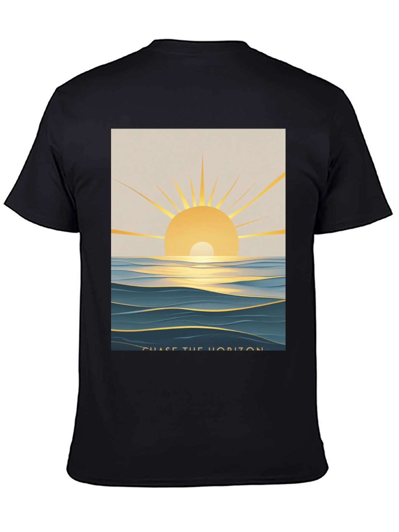 Chase The Horizon Graphic Tee - Black