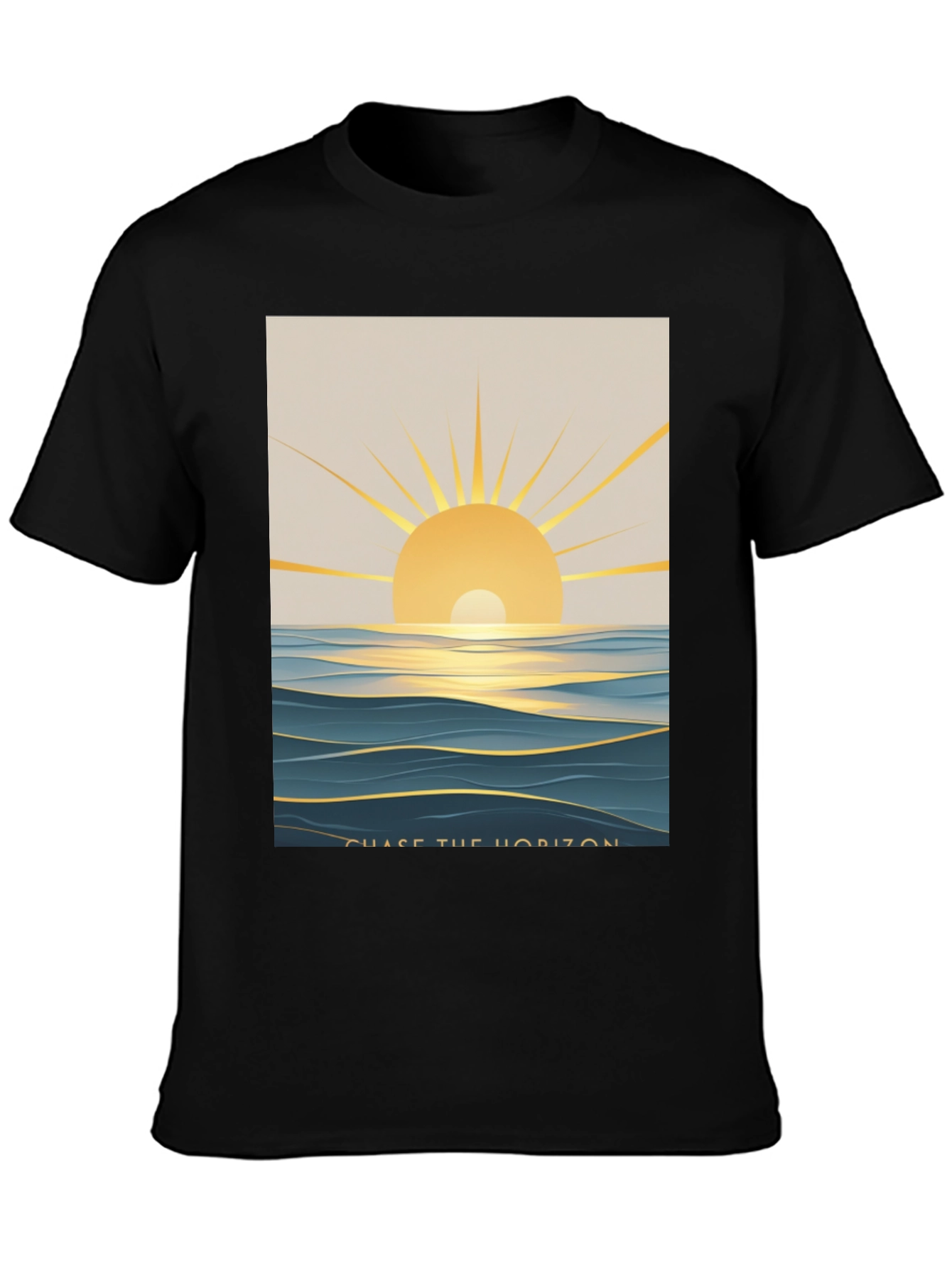 Chase The Horizon Graphic Tee - Black