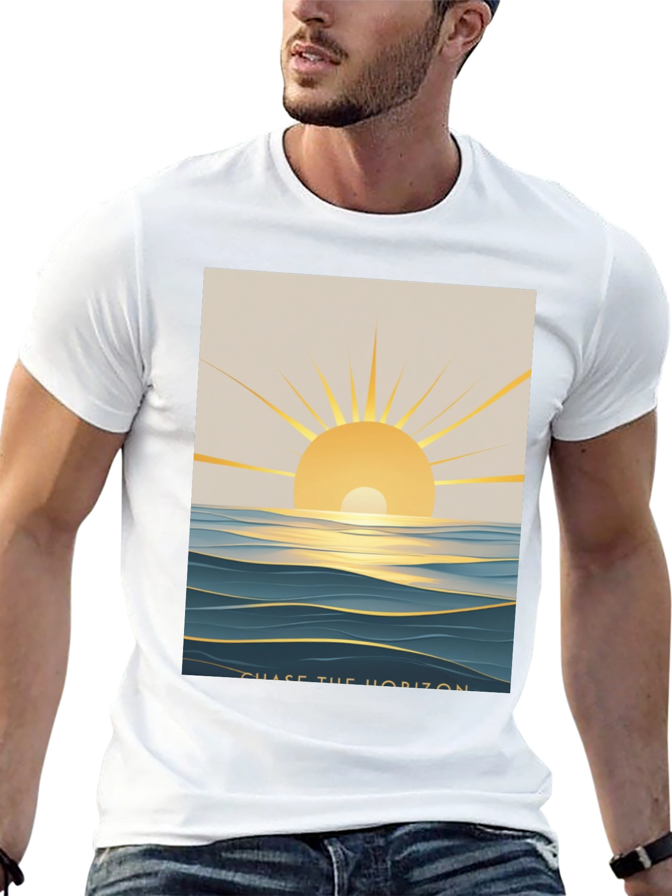 Chase The Horizon Graphic Tee - Black