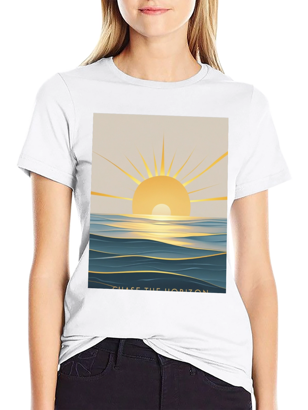 Chase The Horizon Graphic Tee - Black