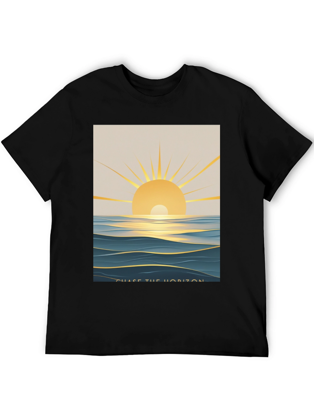 Chase The Horizon Graphic Tee - Black