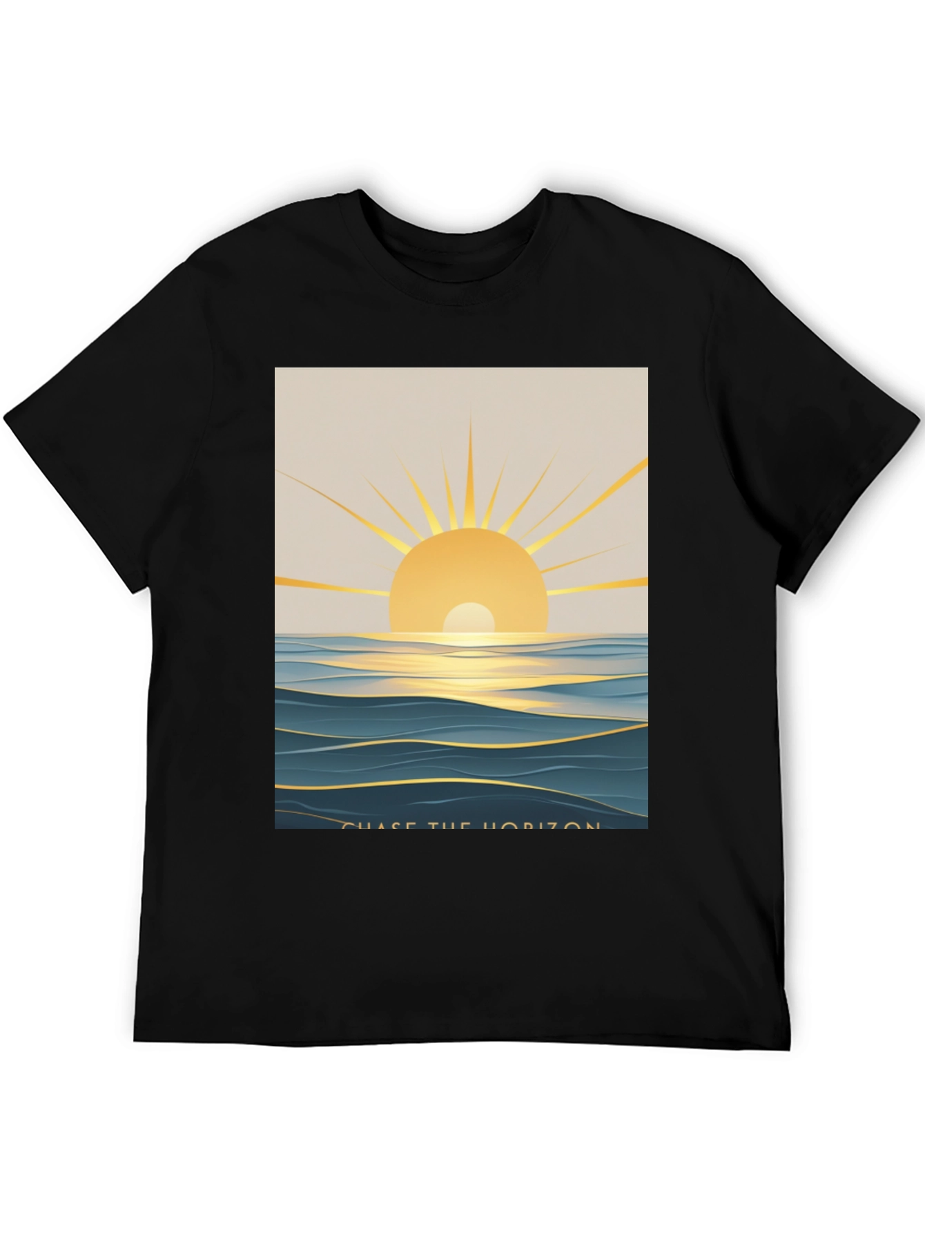Chase The Horizon Graphic Tee - Black