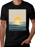 Chase The Horizon Graphic Tee - Black