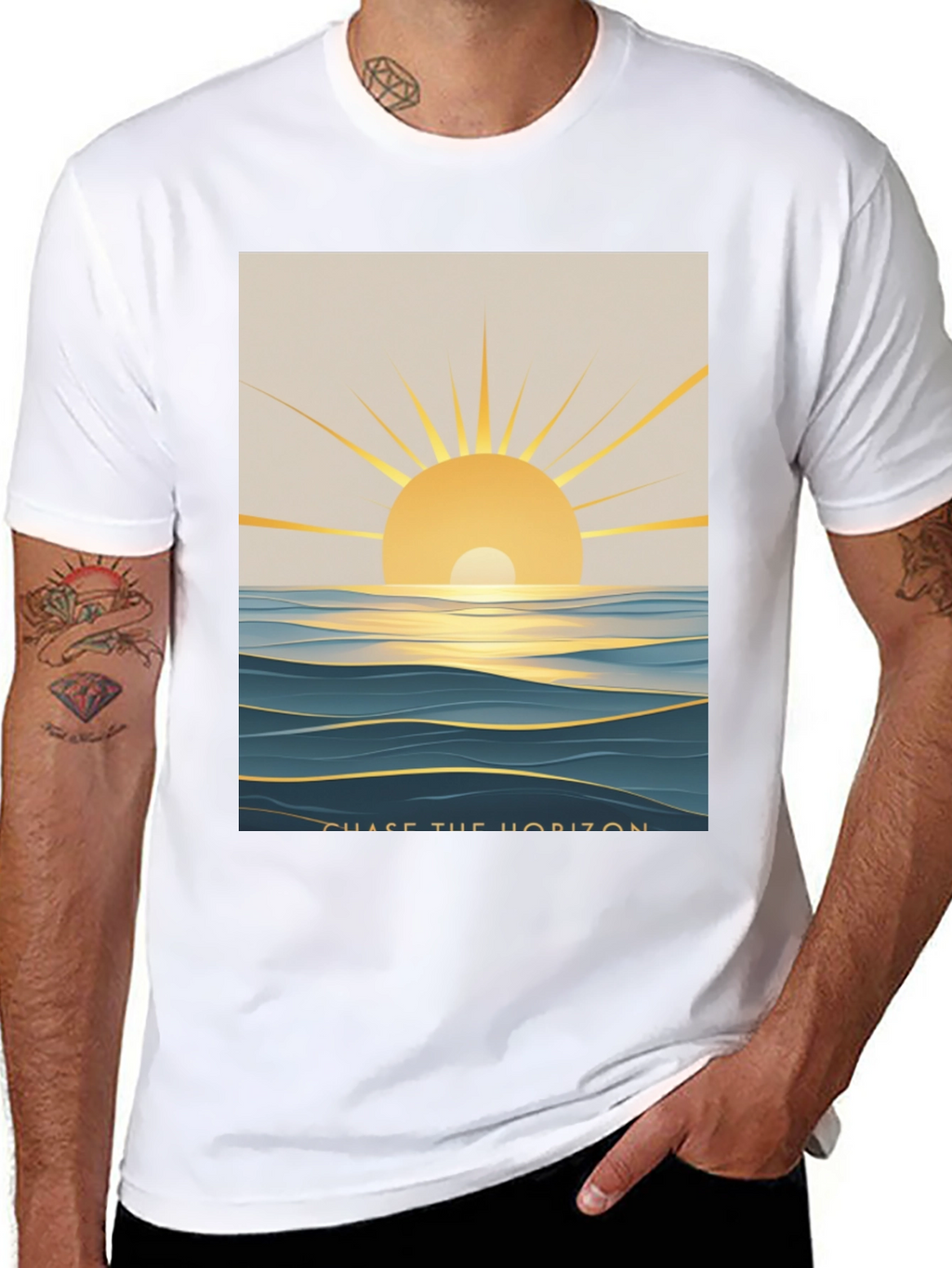 Chase The Horizon Graphic Tee - Black