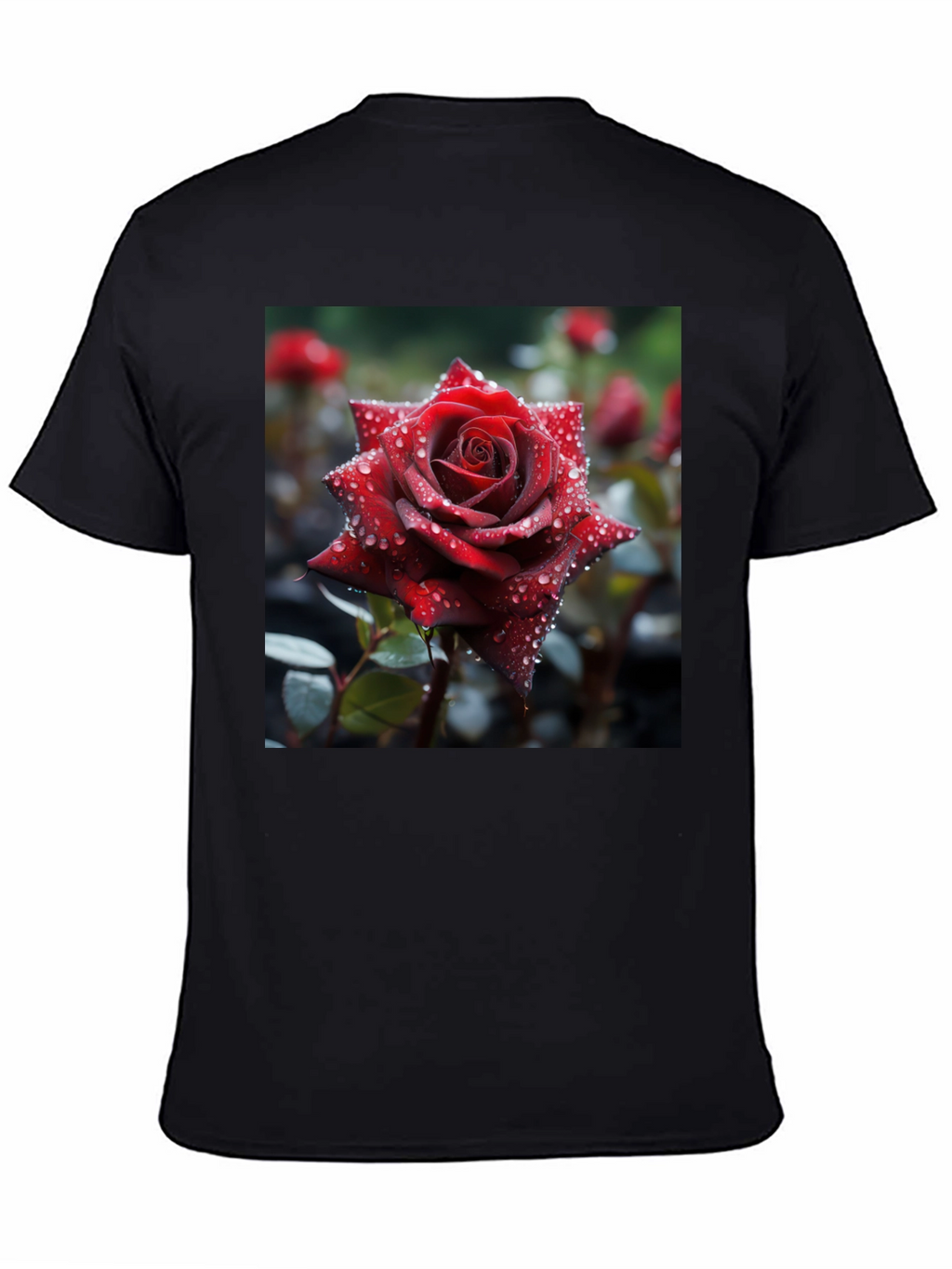 Rose T-Shirt - Floral Design Mens Tee