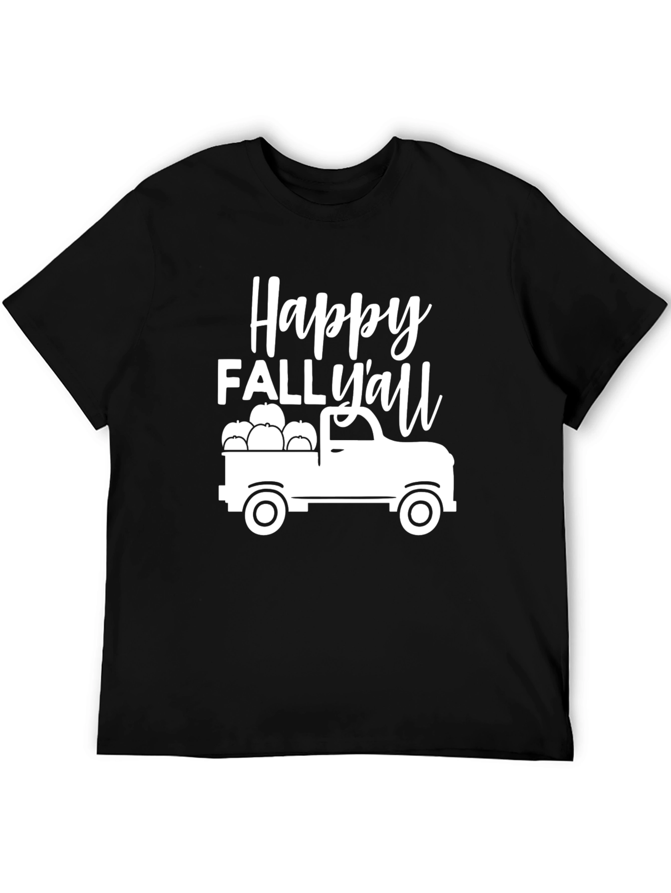 Happy Fall Yall Truck Graphic Tee - Autumn Comfort