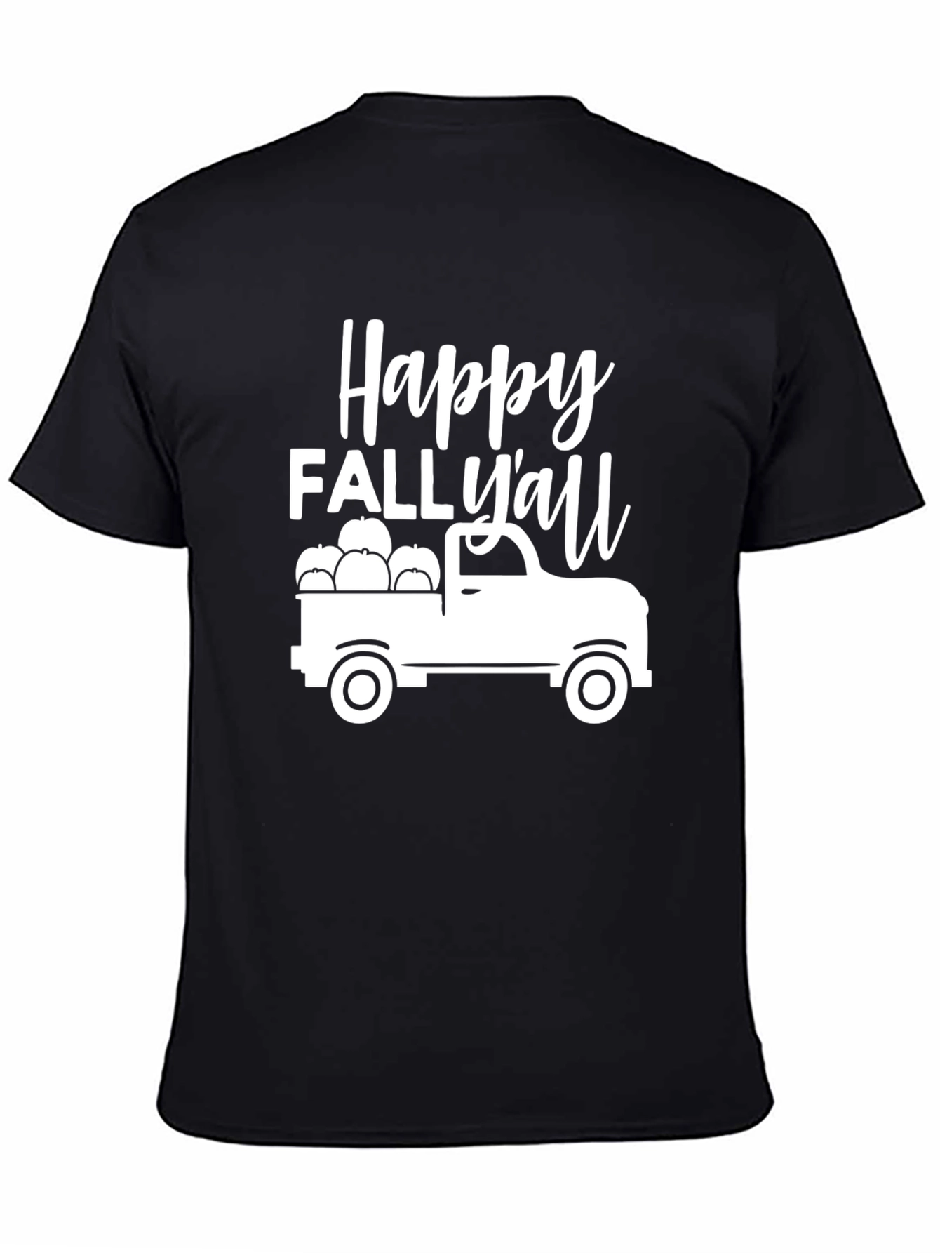 Happy Fall Yall Truck Graphic Tee - Autumn Comfort