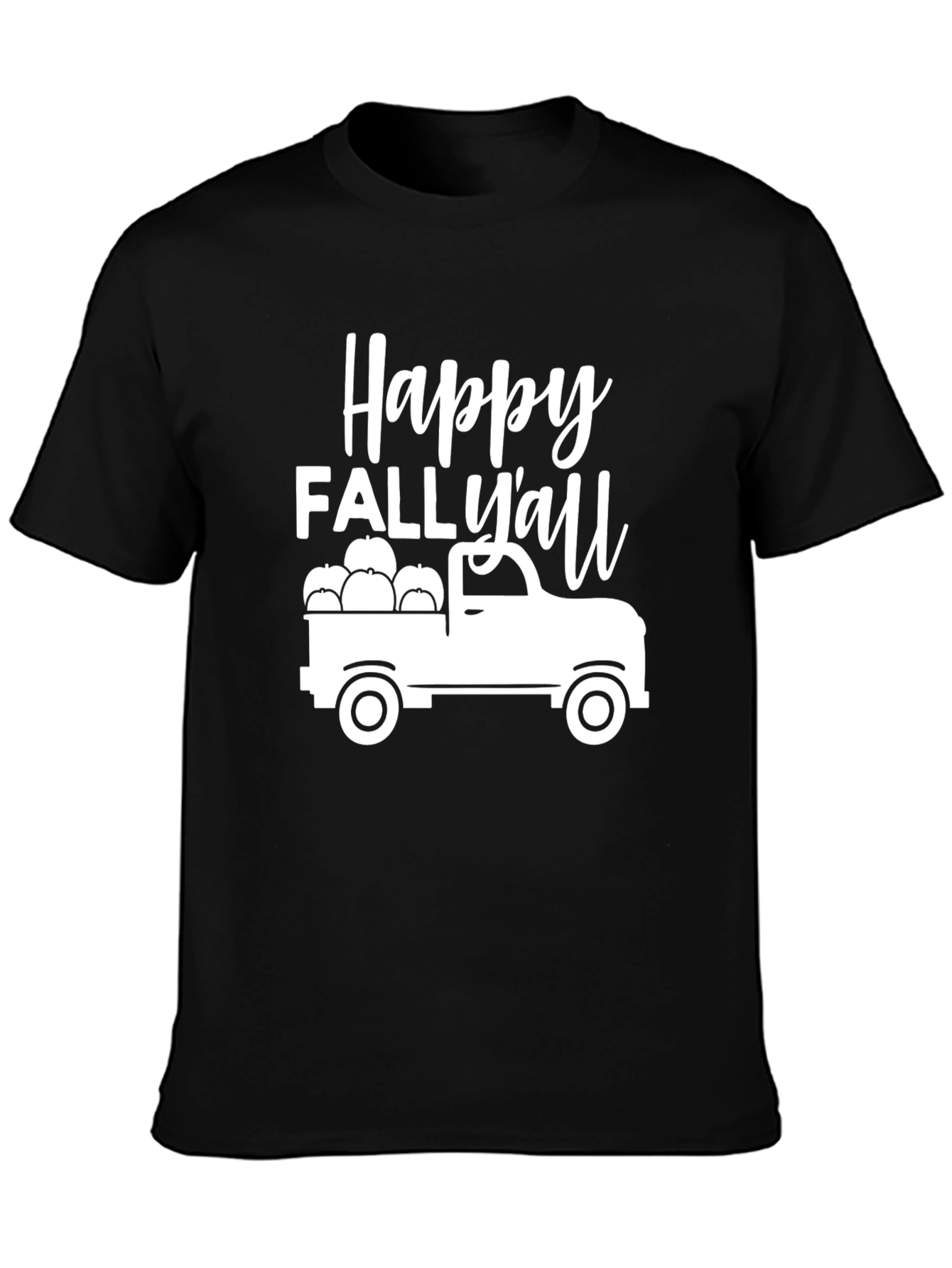 Happy Fall Yall Truck Graphic Tee - Autumn Comfort