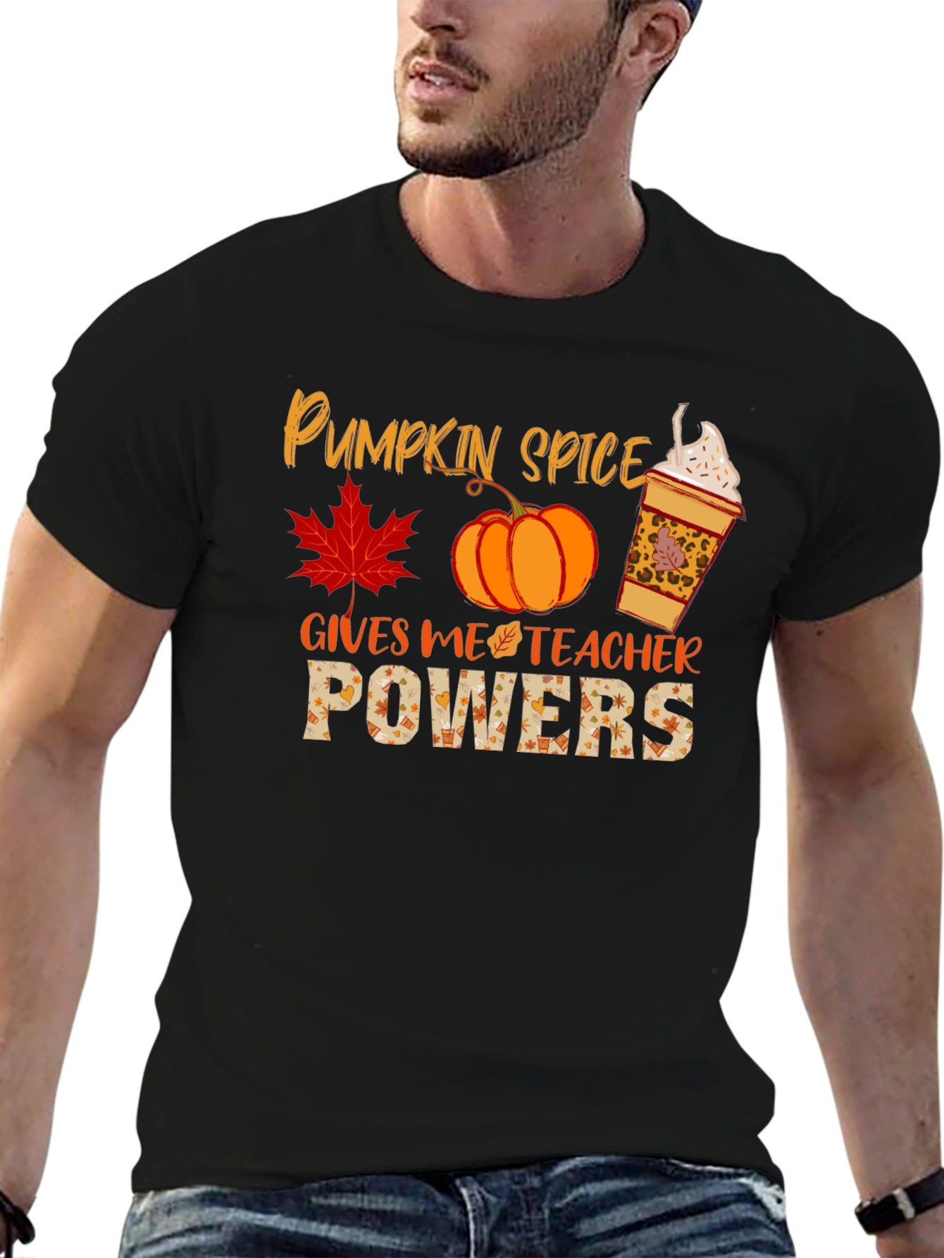 Pumpkin Spice Teacher Powers T-Shirt
