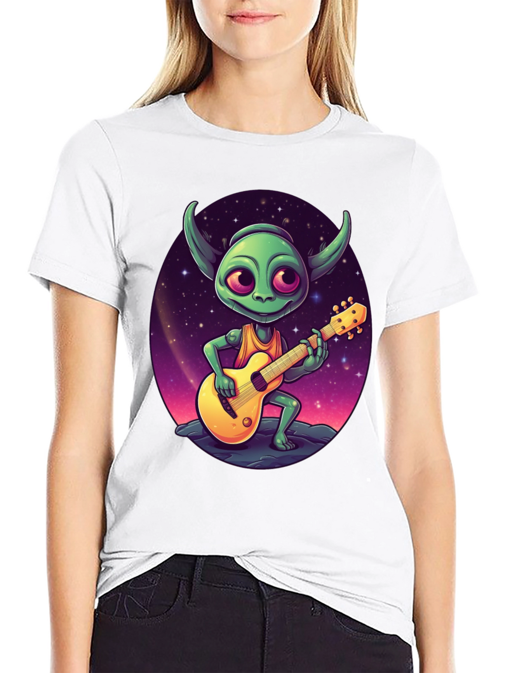Alien Guitarist Graphic Tee - Rock Your Style!