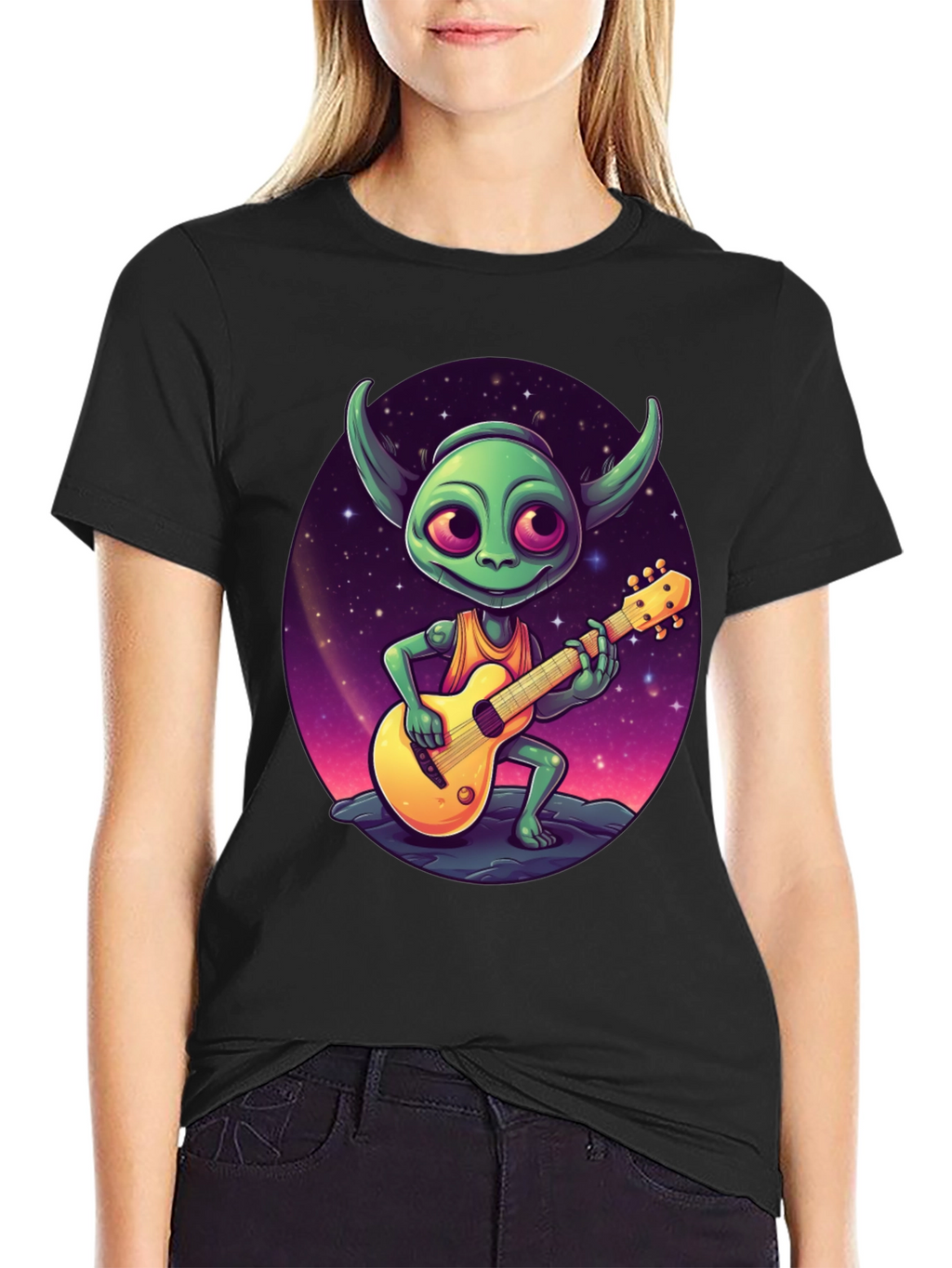 Alien Guitarist Graphic Tee - Rock Your Style!