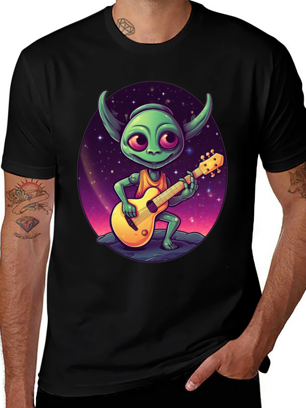 Alien Guitarist Graphic Tee - Rock Your Style!