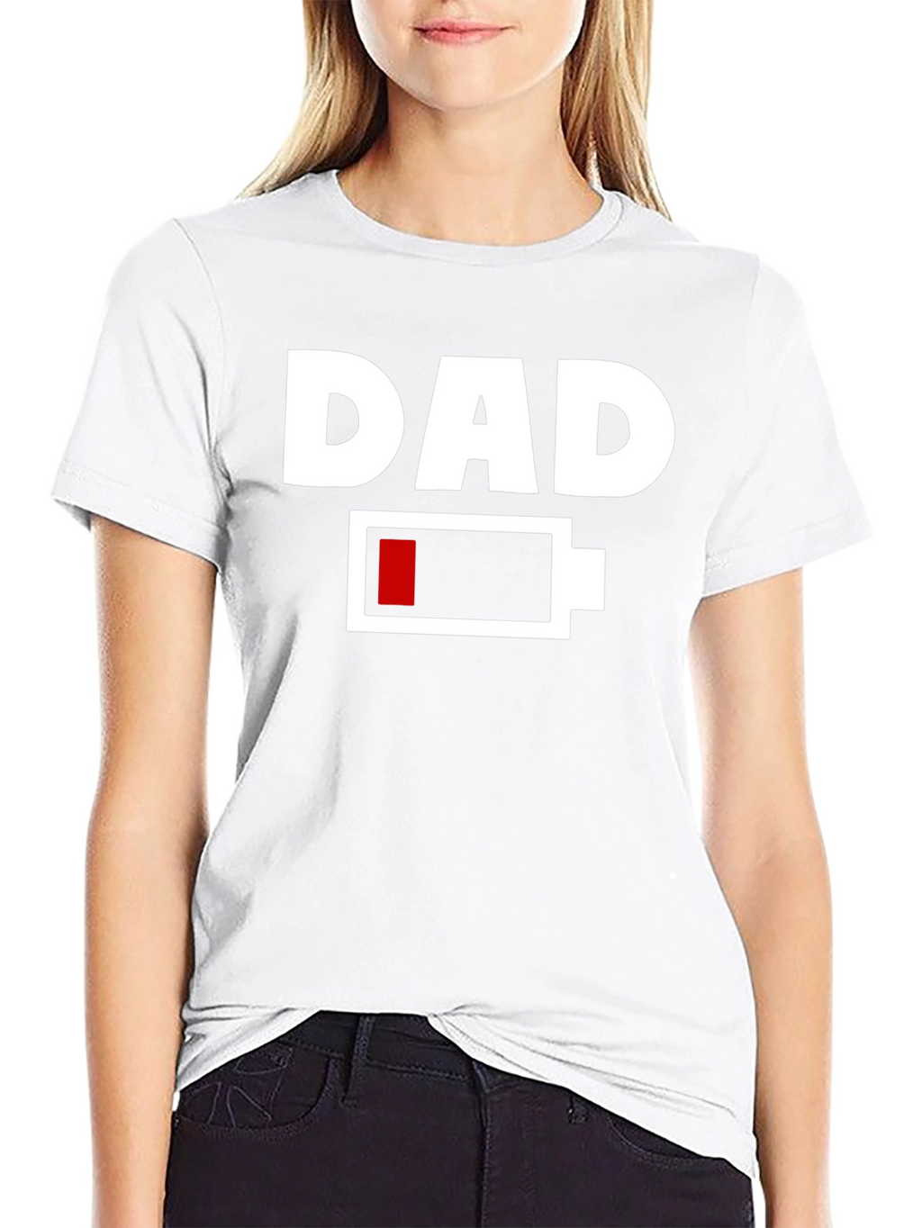 Dad Low Battery T-Shirt - Funny Fathers Day Gift