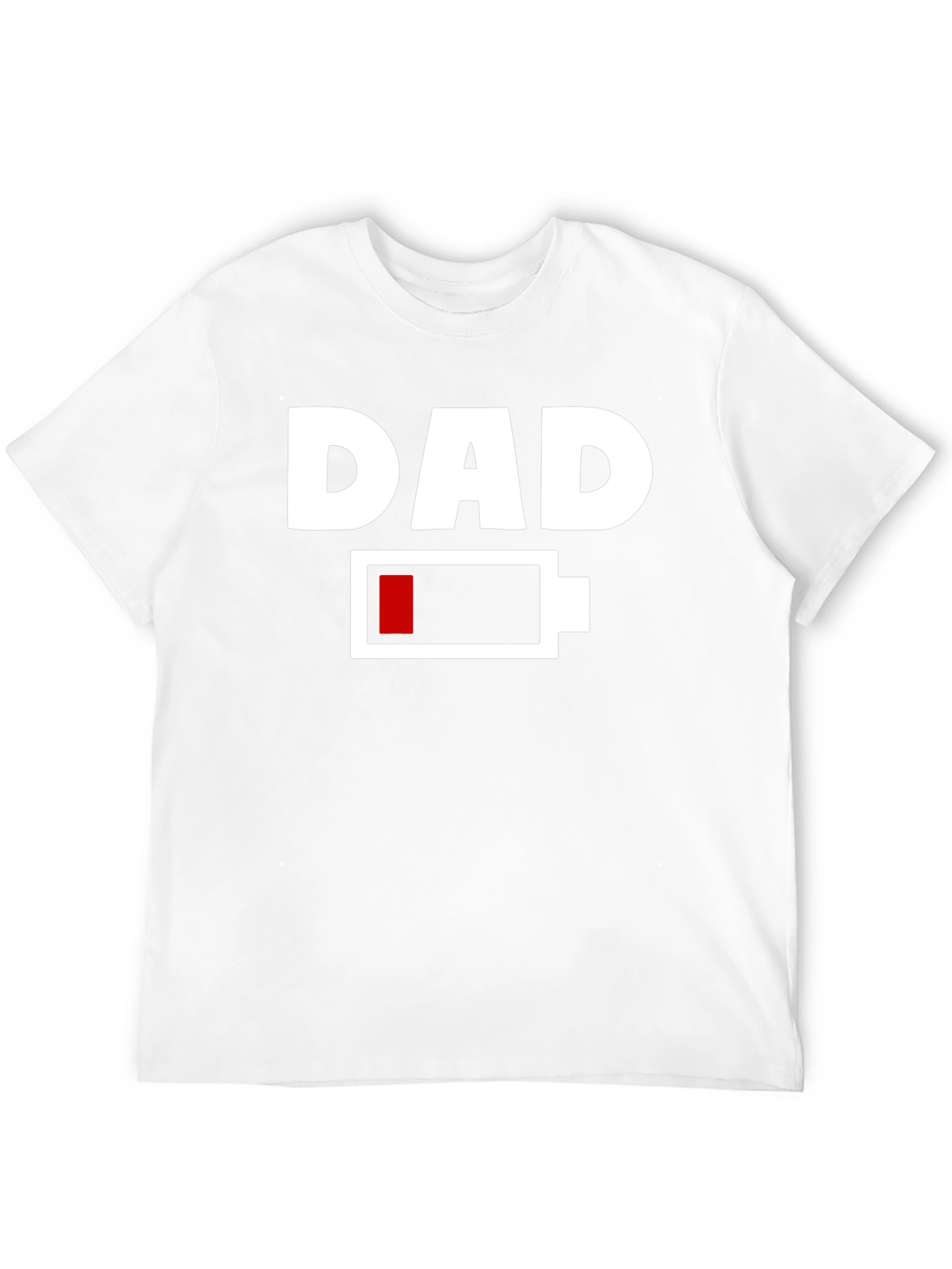 Dad Low Battery T-Shirt - Funny Fathers Day Gift