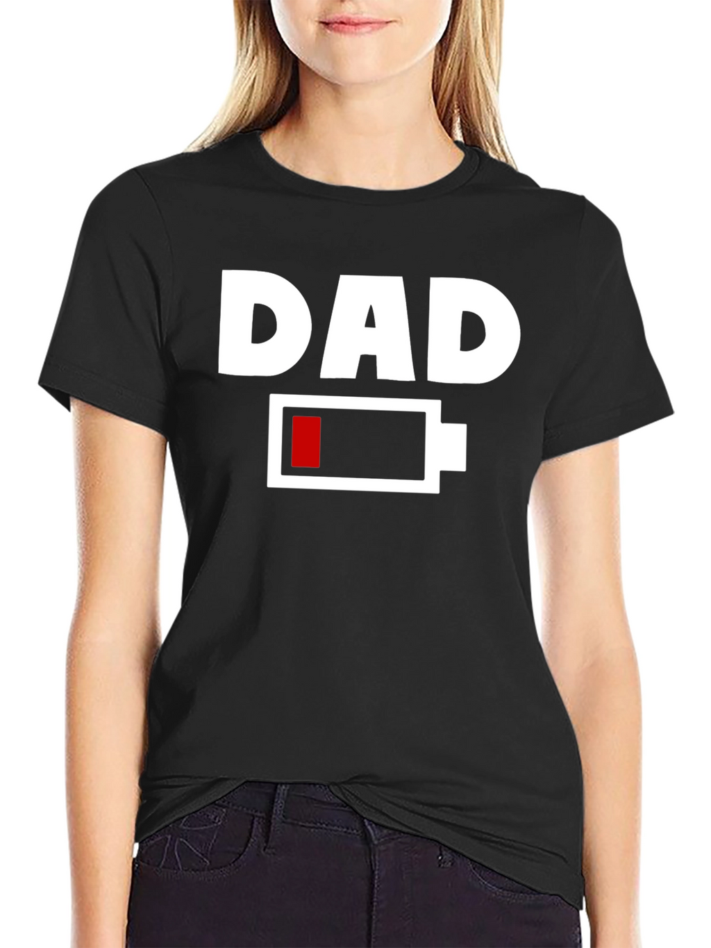 Dad Low Battery T-Shirt - Funny Fathers Day Gift