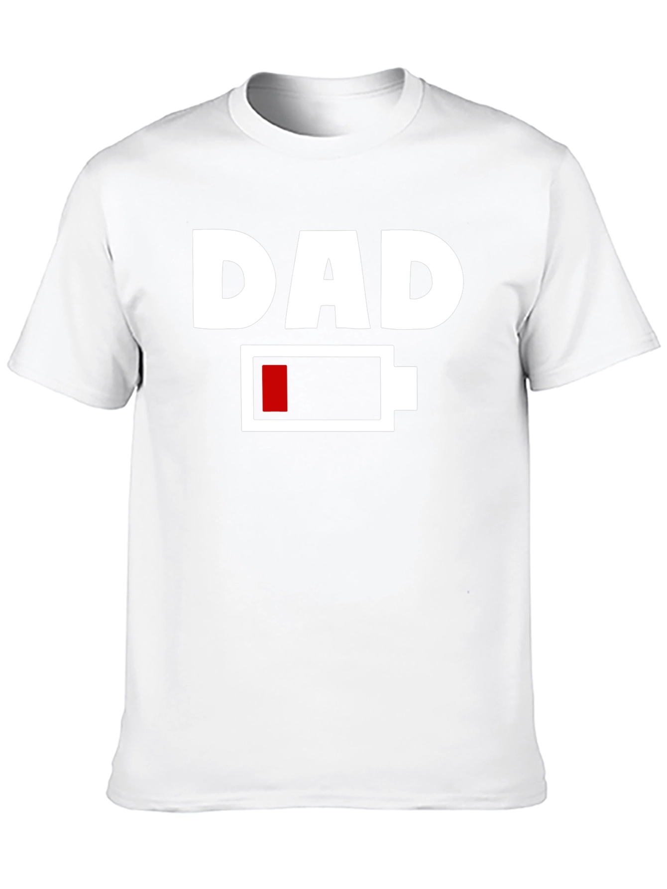 Dad Low Battery T-Shirt - Funny Fathers Day Gift