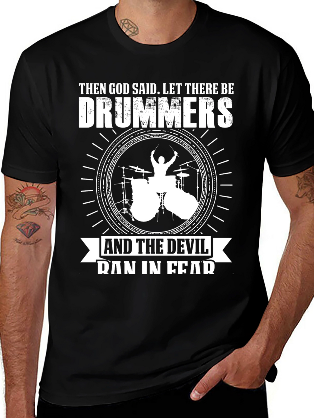 Drummers T-Shirt: God Said Let There Be Drummers!