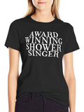 Award Winning Shower Singer Tee - Black