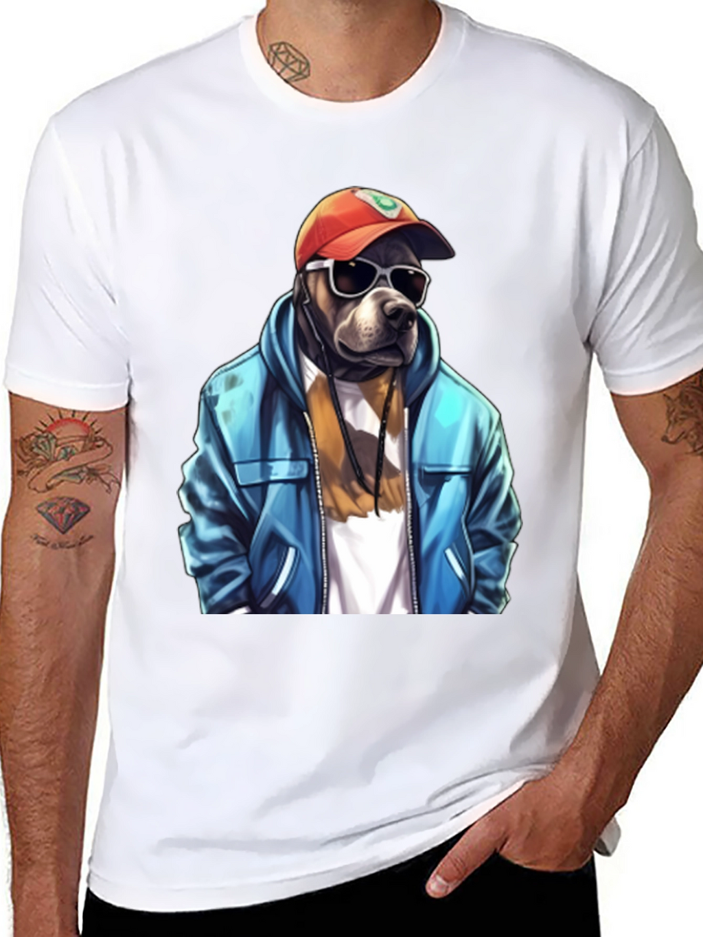 Cool Dog Graphic Tee - Trendy Streetwear Style