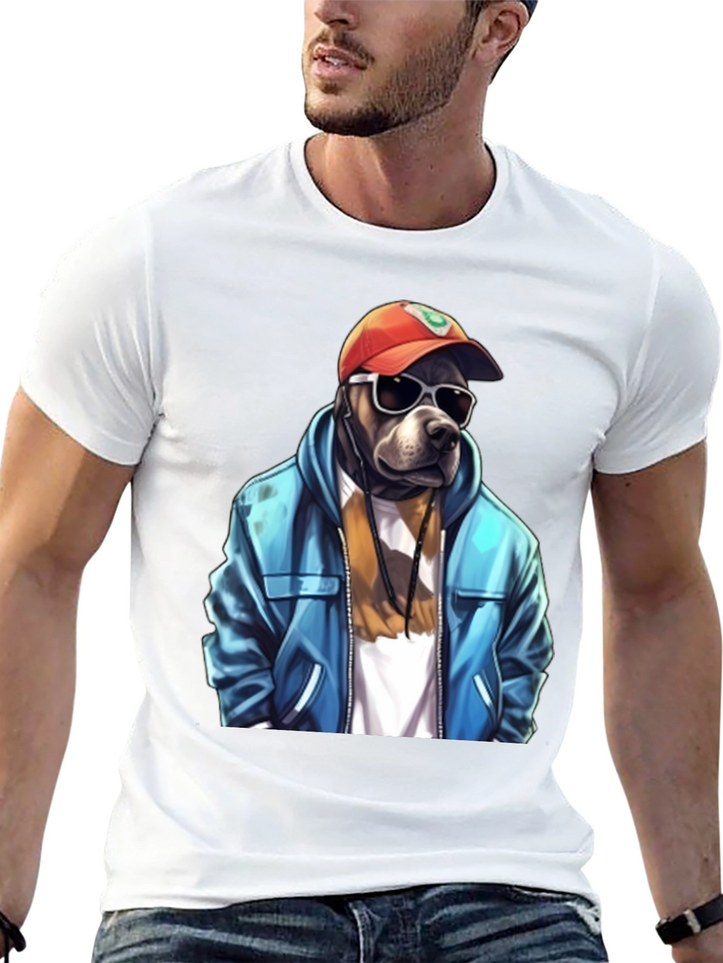 Cool Dog Graphic Tee - Trendy Streetwear Style