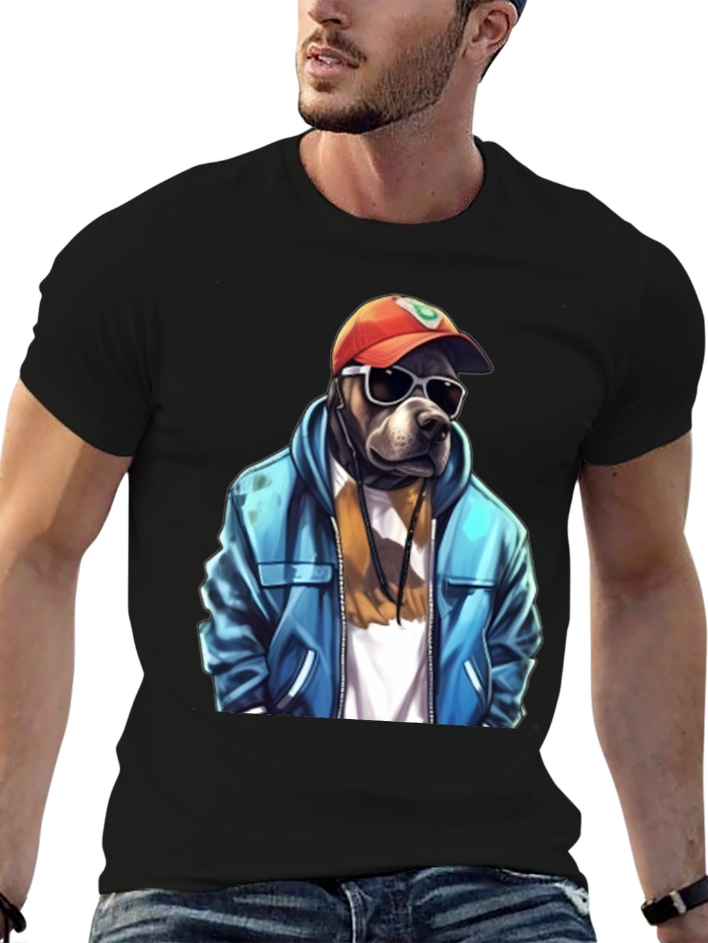 Cool Dog Graphic Tee - Trendy Streetwear Style