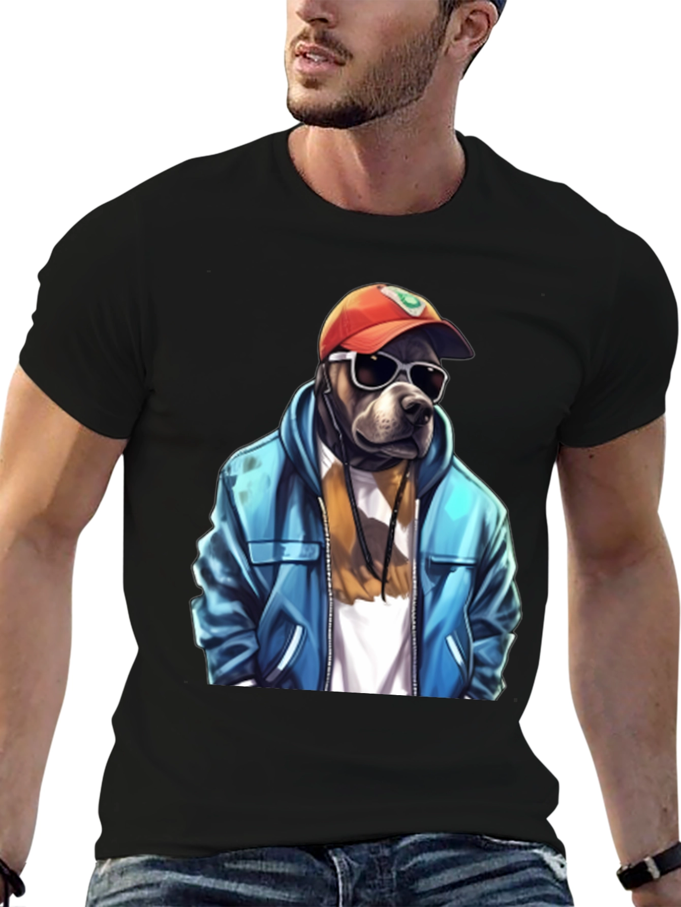 Cool Dog Graphic Tee - Trendy Streetwear Style