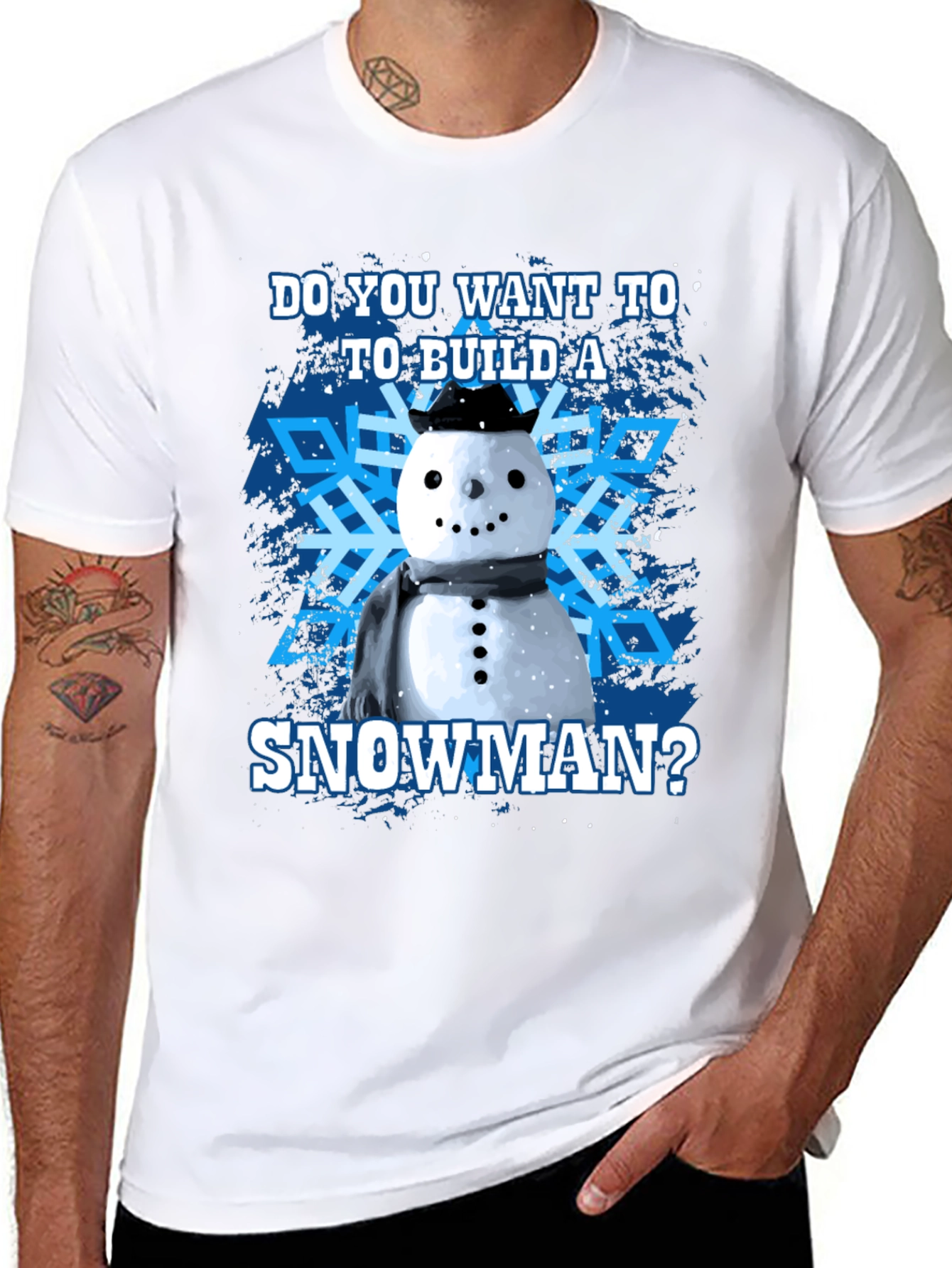 Build a Snowman Graphic Tee - Winter Holiday T-Shirt