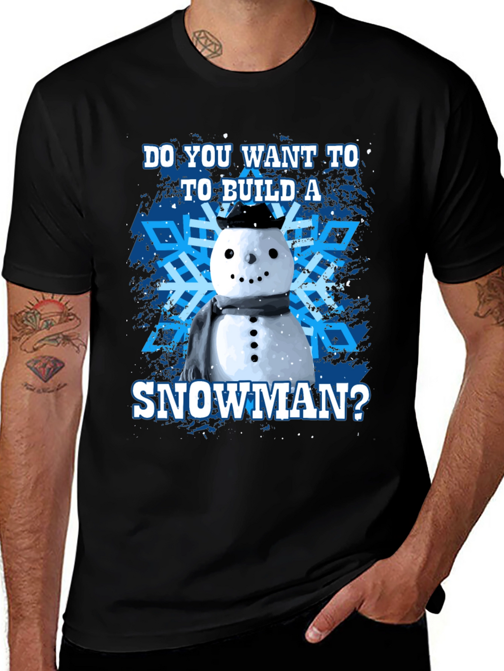 Build a Snowman Graphic Tee - Winter Holiday T-Shirt