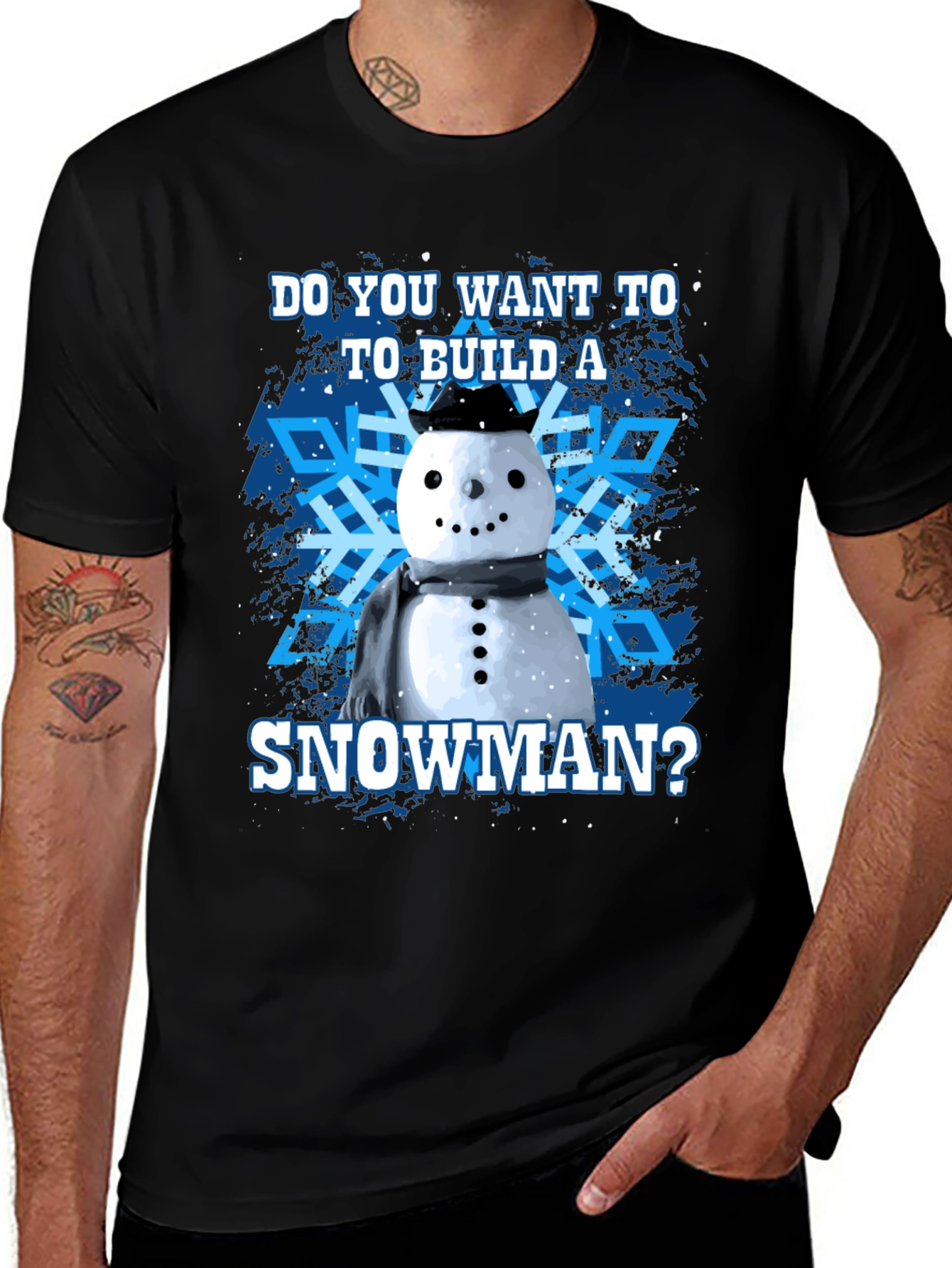 Build a Snowman Graphic Tee - Winter Holiday T-Shirt