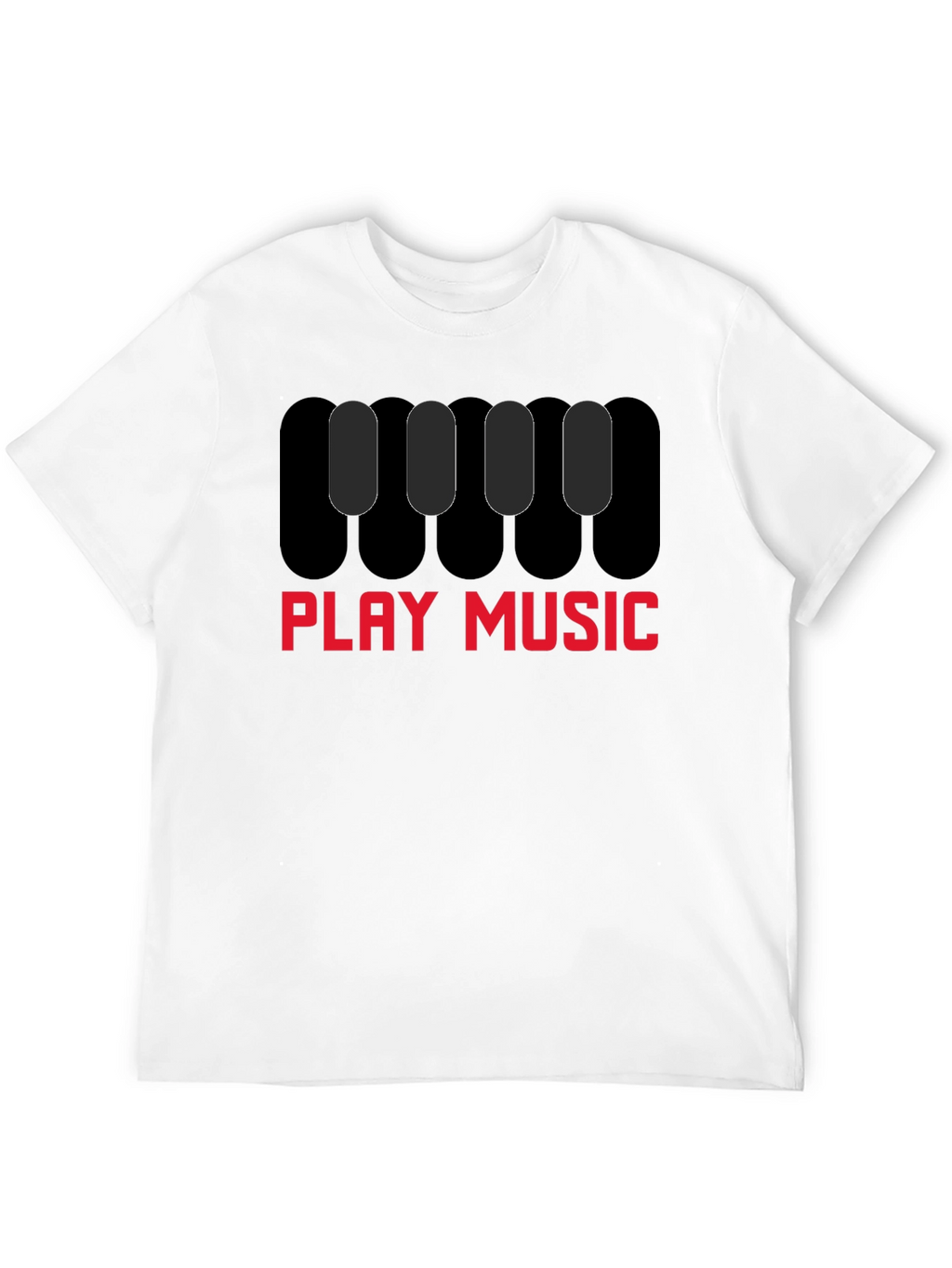 Play Music Graphic Tee - Black Cotton Shirt