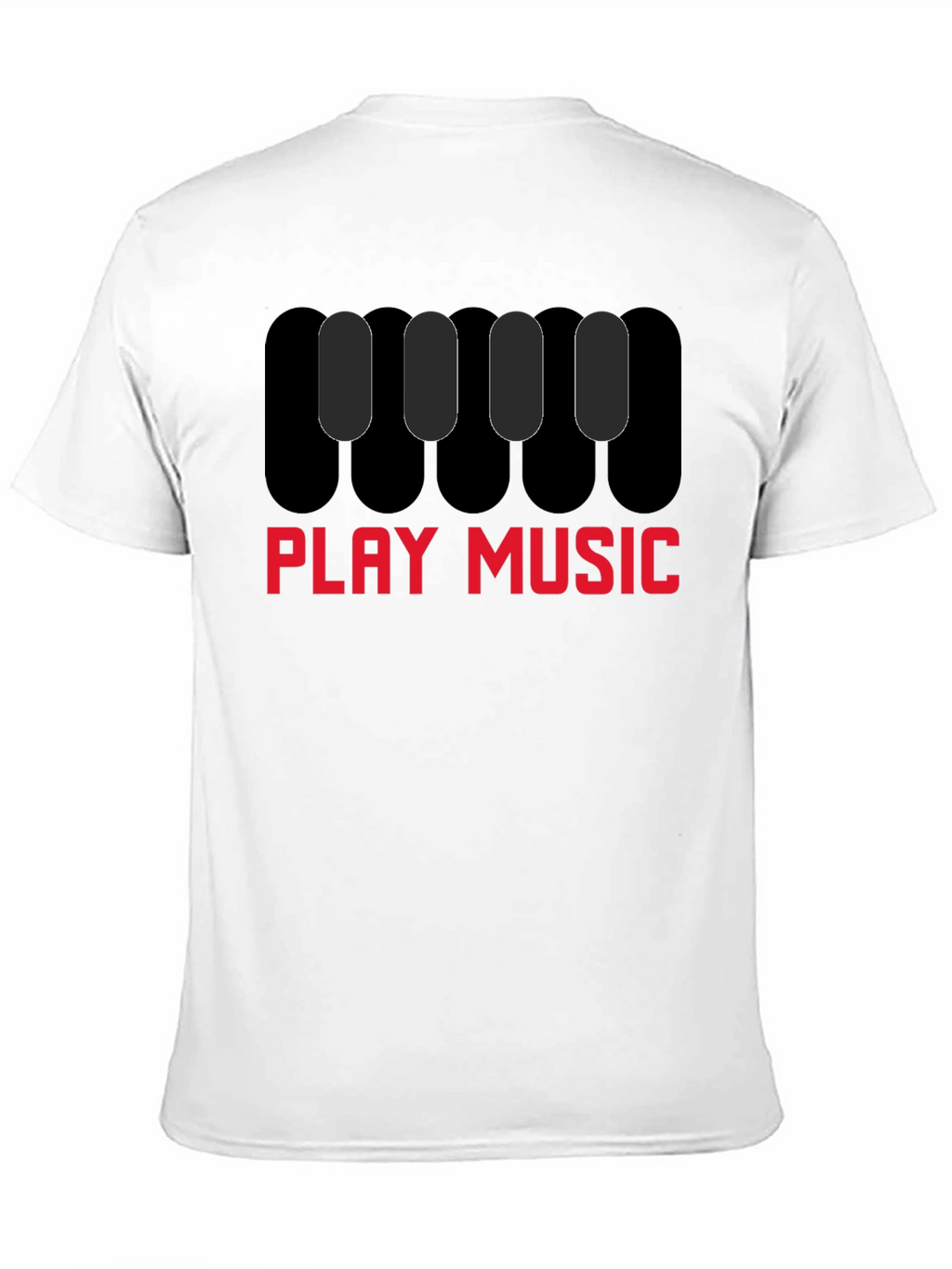 Play Music Graphic Tee - Black Cotton Shirt