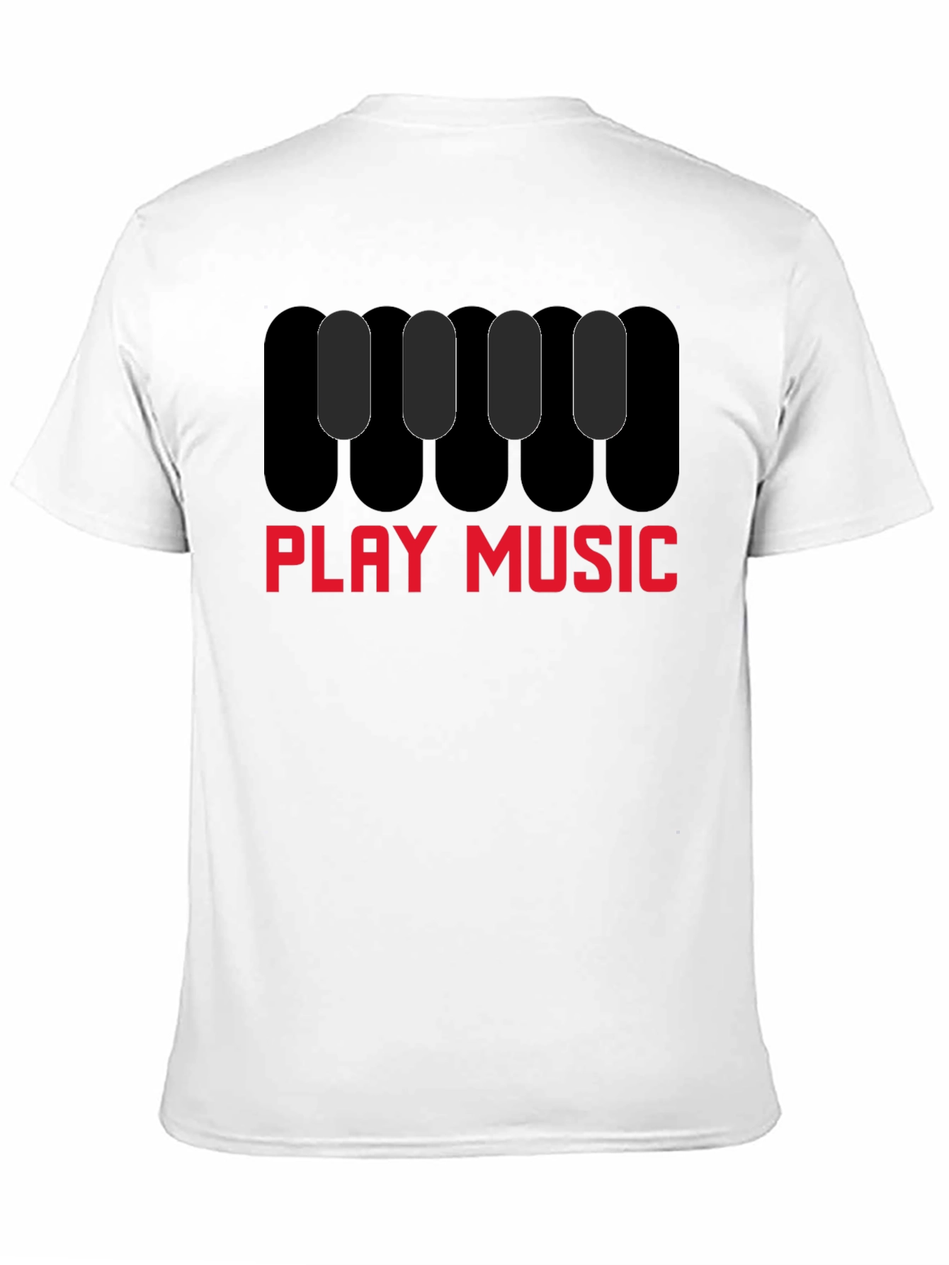 Play Music Graphic Tee - Black Cotton Shirt