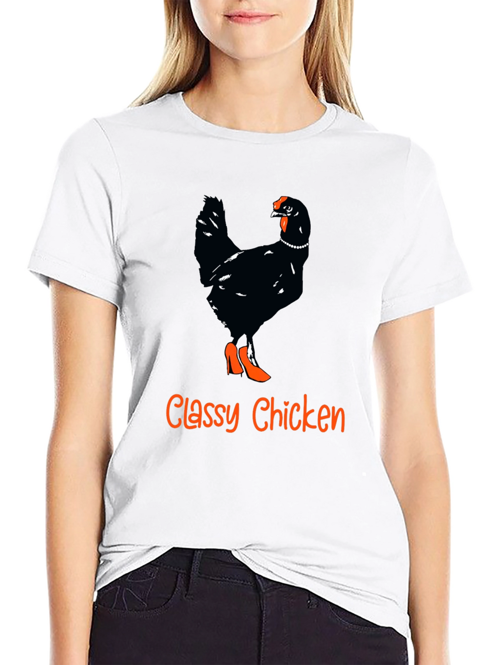 Classy Chicken Graphic Tee - Funny Animal Shirt