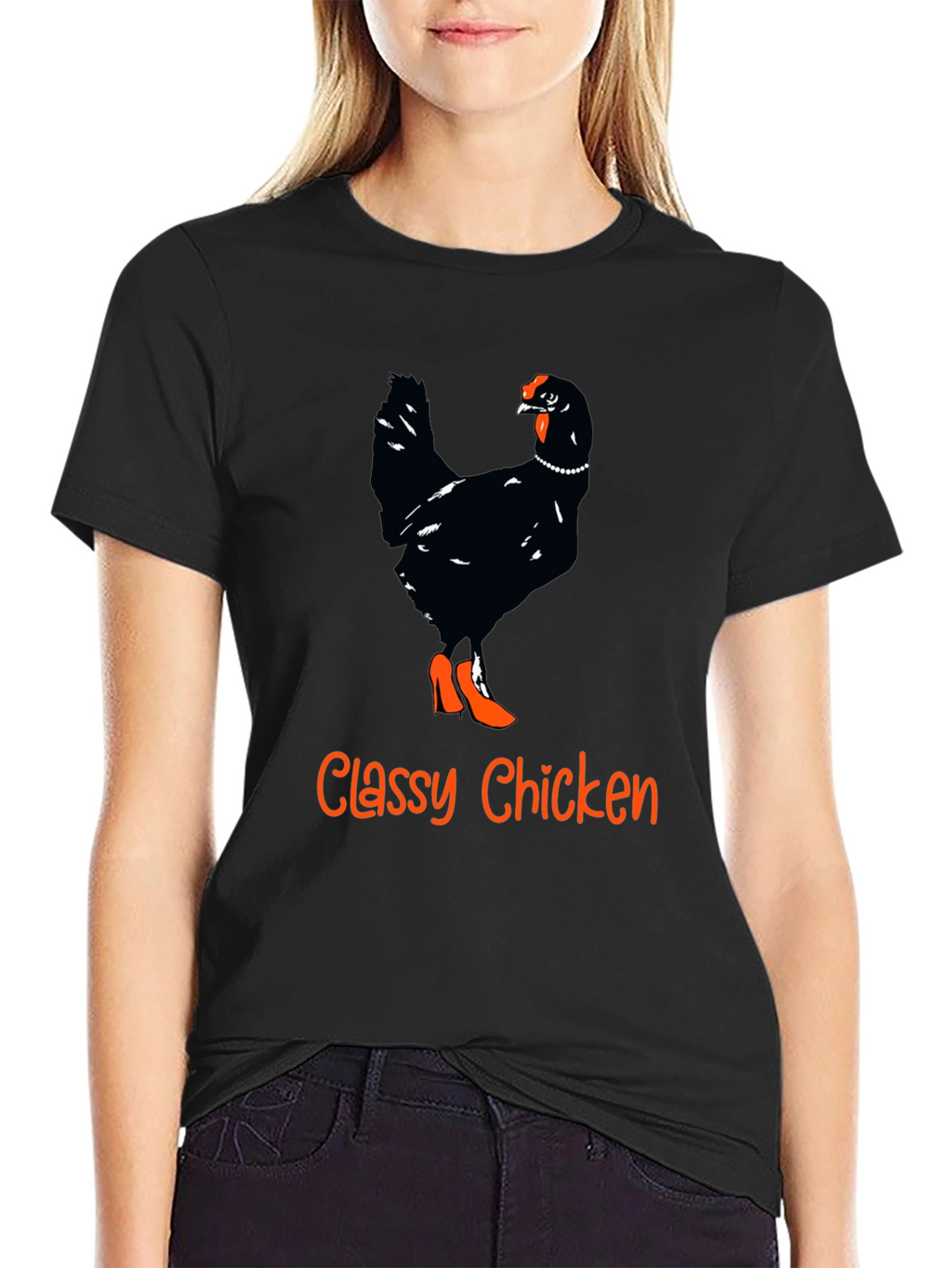 Classy Chicken Graphic Tee - Funny Animal Shirt
