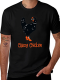 Classy Chicken Graphic Tee - Funny Animal Shirt