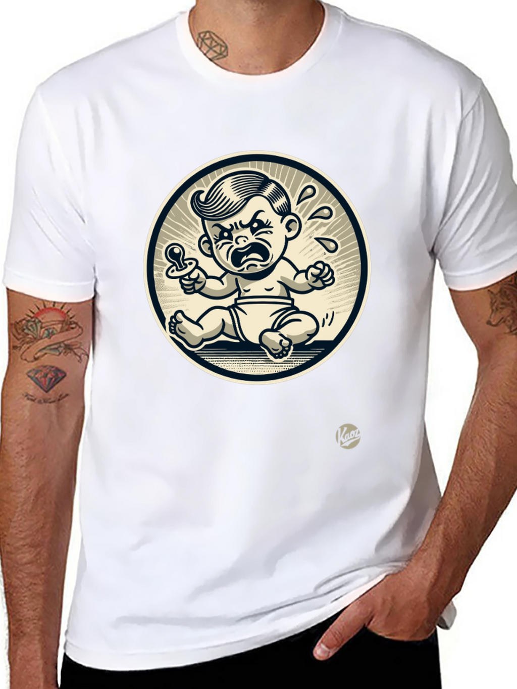Grumpy Baby Graphic Tee - Black Cotton T-Shirt