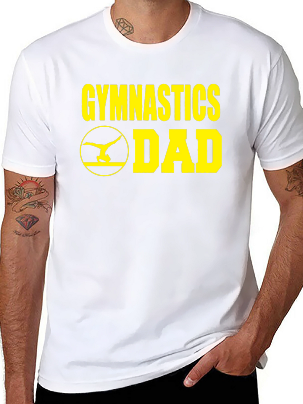 Gymnastics Dad Graphic T-Shirt - Black