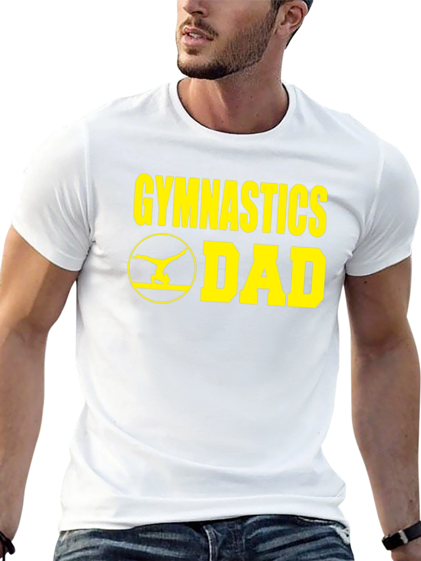 Gymnastics Dad Graphic T-Shirt - Black
