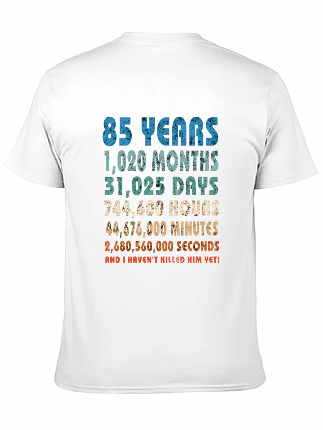 Funny 85th Birthday T-Shirt: Time Calculation