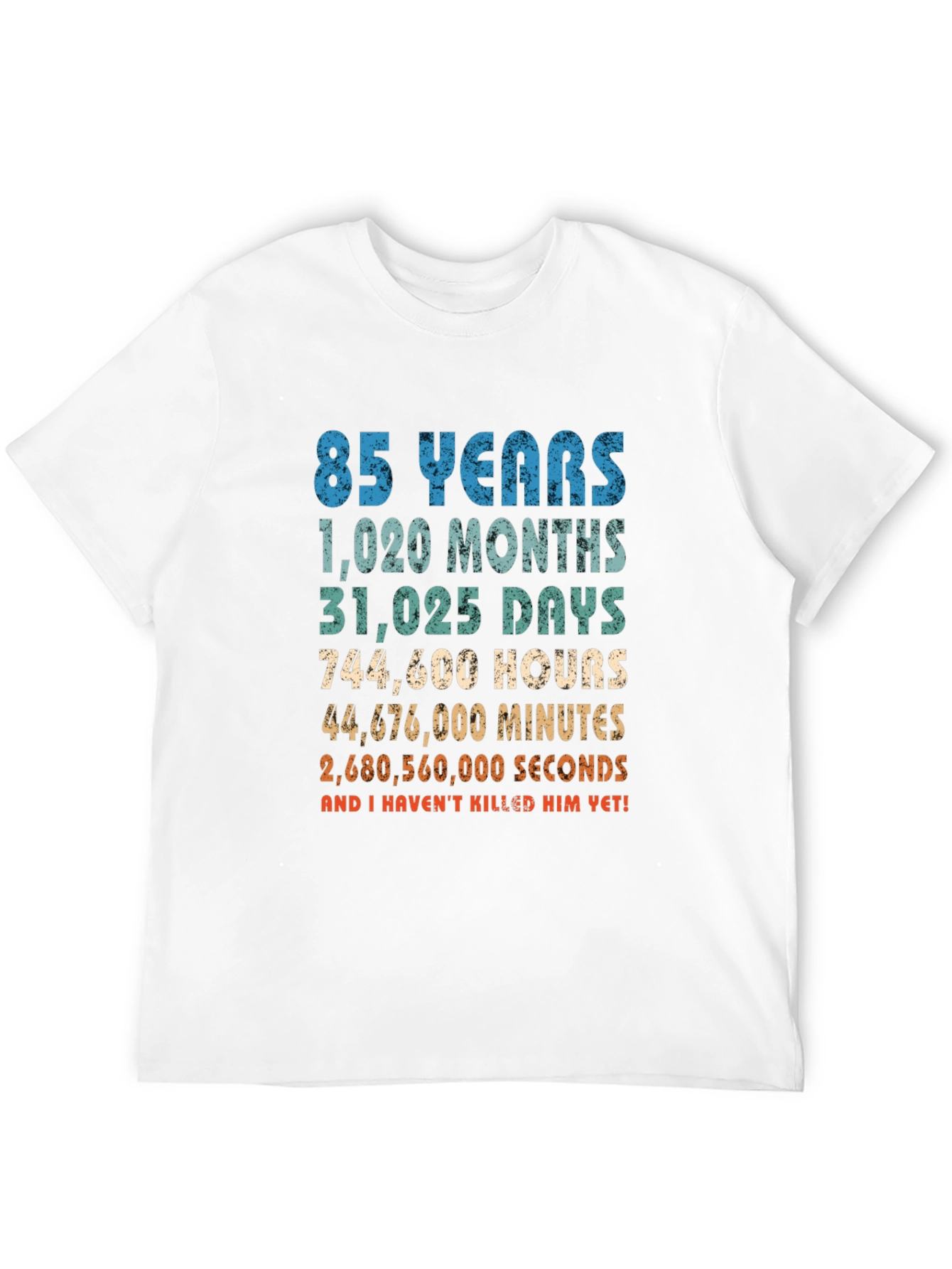 Funny 85th Birthday T-Shirt: Time Calculation