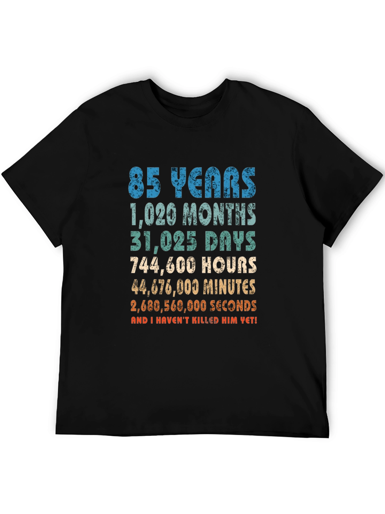 Funny 85th Birthday T-Shirt: Time Calculation
