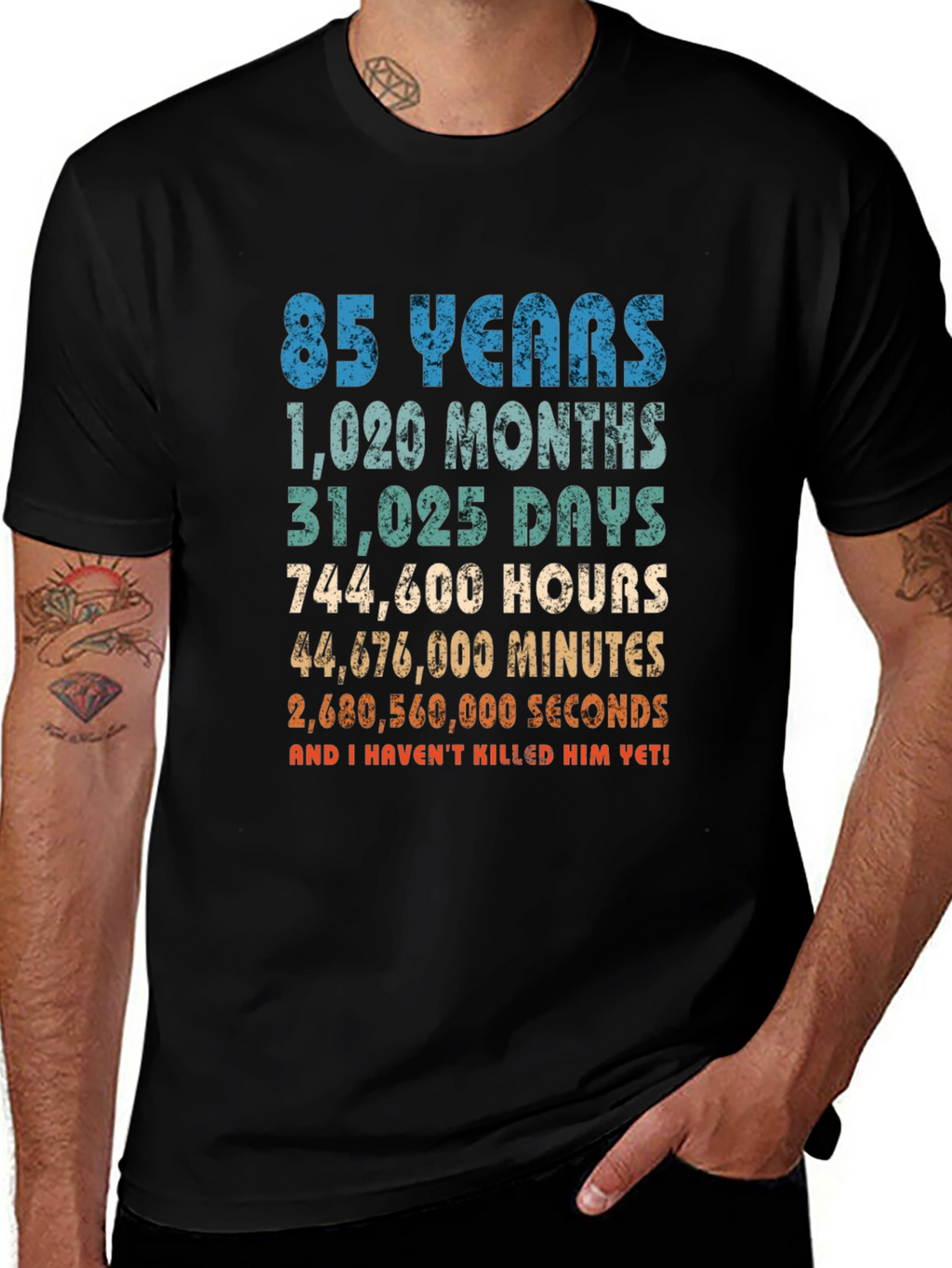 Funny 85th Birthday T-Shirt: Time Calculation