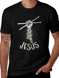 Im Sticking With Jesus Christian Drummer T-Shirt