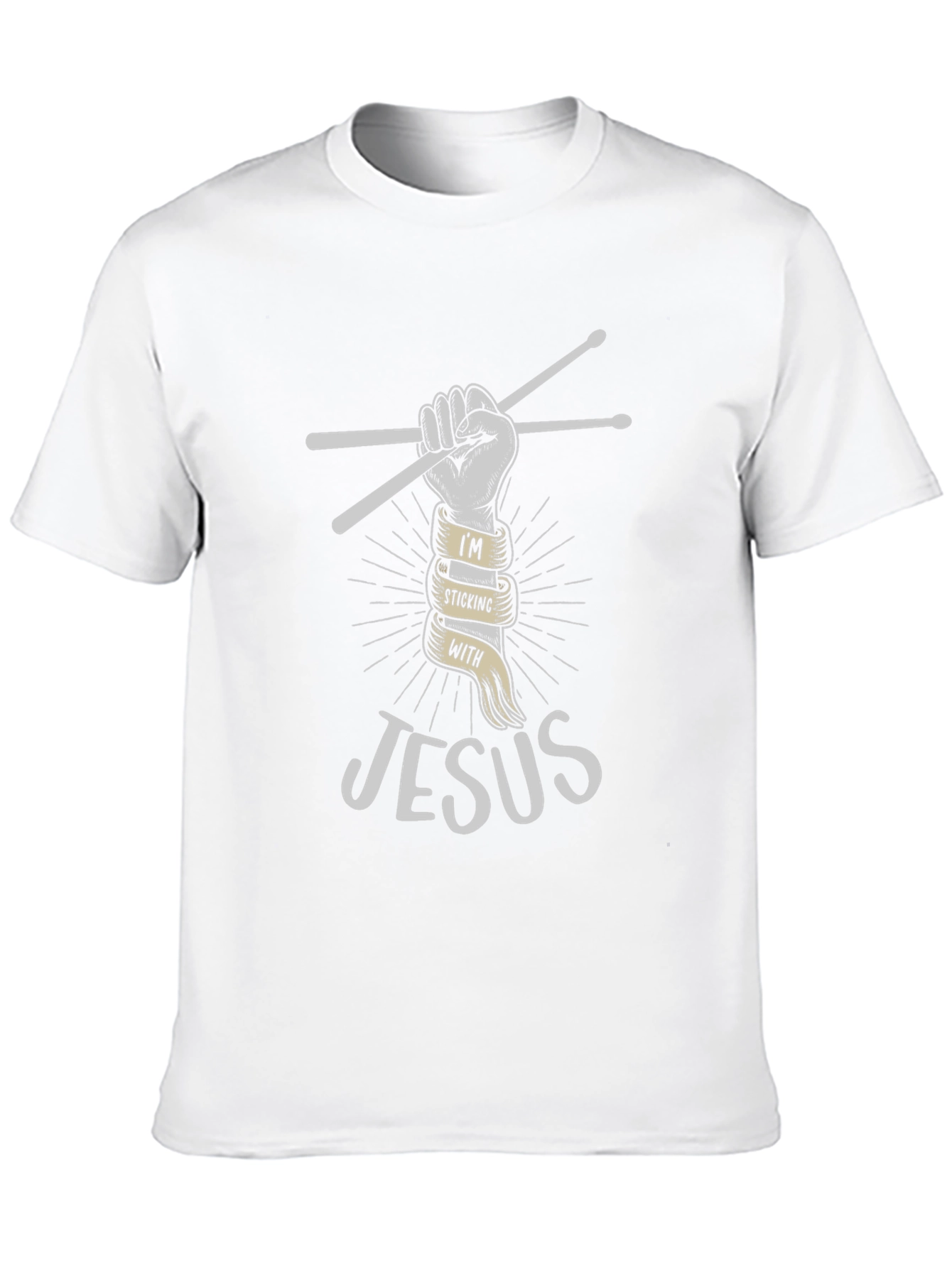 Im Sticking With Jesus Christian Drummer T-Shirt
